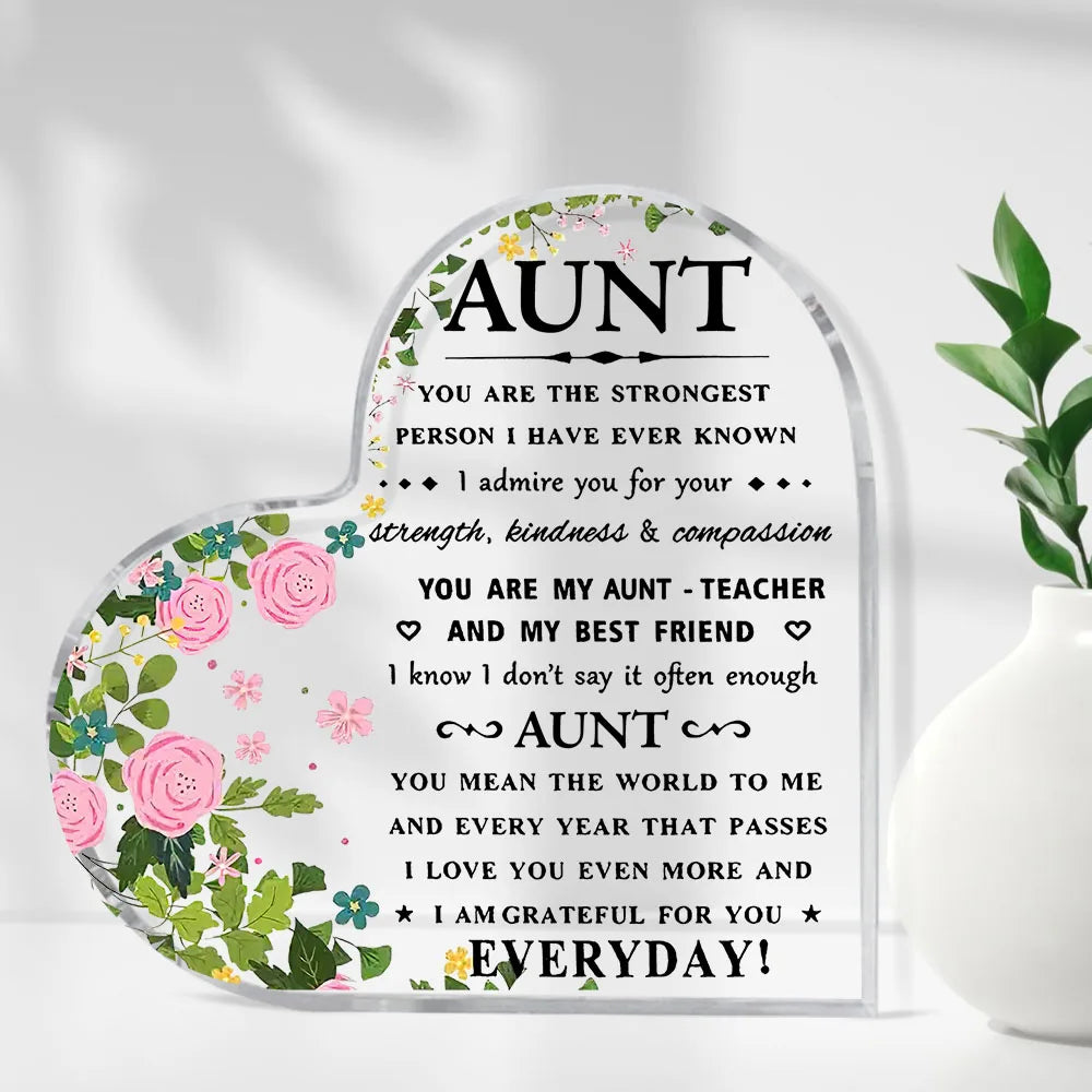 I Love You Mom Acrylic Keepsake Gift – Heartfelt Birthday & Mother’s Day Gift from Son or Daughter
