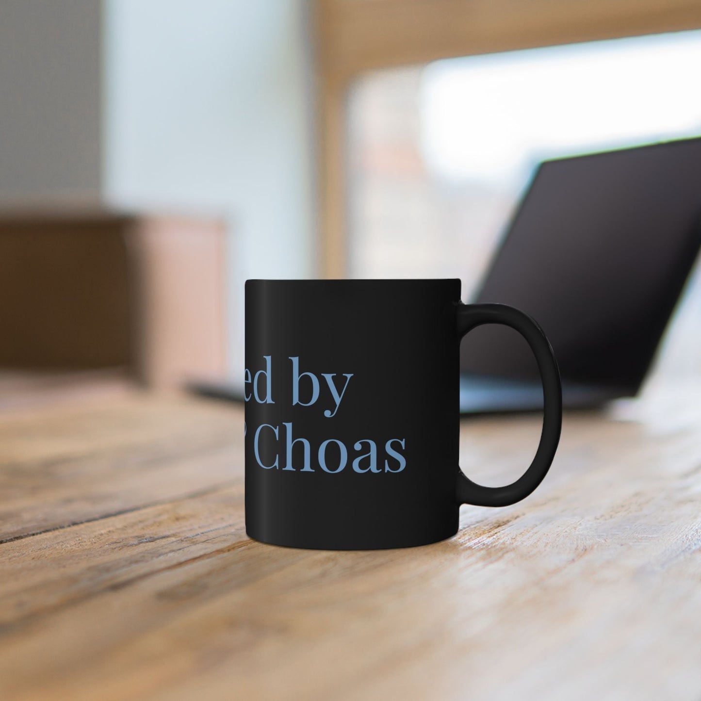 Powered by Coffee and Chaos Mug | Black Coffee Mug 11oz 15oz - Babytopia32