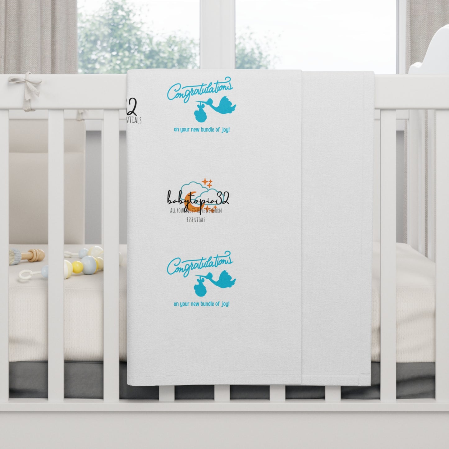 New Bundle of Joy Congratulations Baby Blanket — 30×40" Soft Fleece Newborn Gift