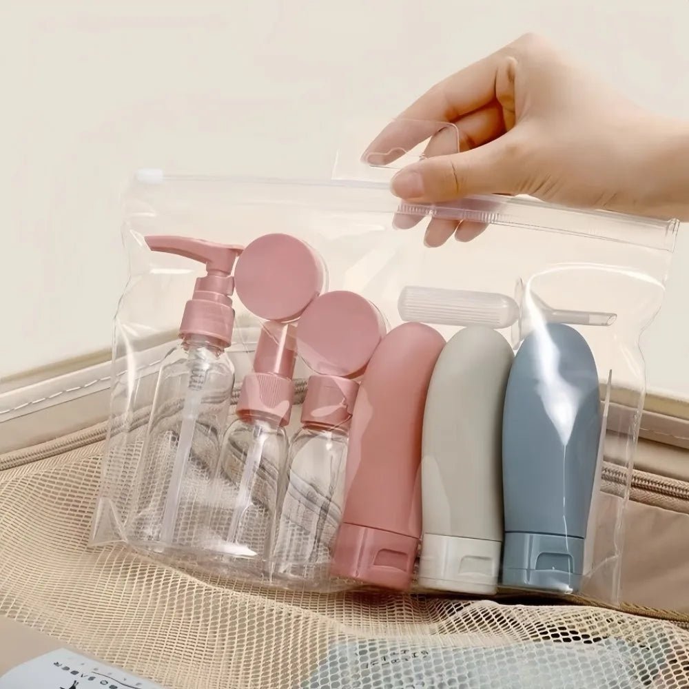 11-Piece Travel Toiletries Bottles Set — Refillable Mini Containers for Shampoo, Lotion & Skincare | Airplane & Carry-On - Babytopia32