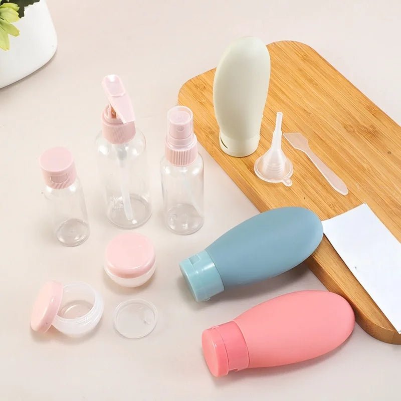 11-Piece Travel Toiletries Bottles Set — Refillable Mini Containers for Shampoo, Lotion & Skincare | Airplane & Carry-On - Babytopia32