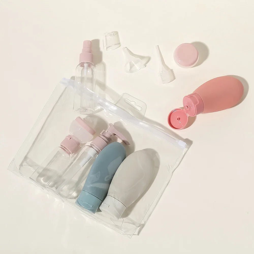 11-Piece Travel Toiletries Bottles Set — Refillable Mini Containers for Shampoo, Lotion & Skincare | Airplane & Carry-On - Babytopia32