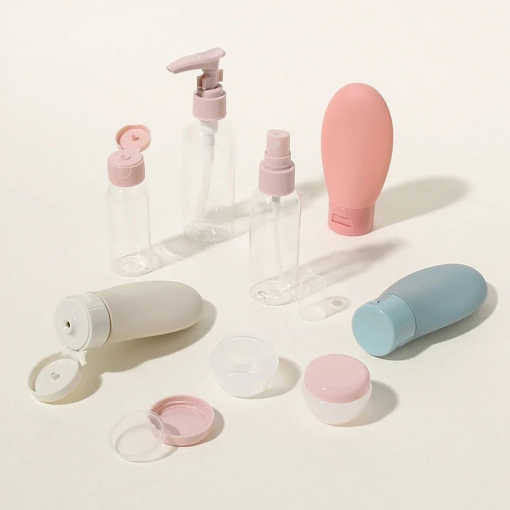 11-Piece Travel Toiletries Bottles Set — Refillable Mini Containers for Shampoo, Lotion & Skincare | Airplane & Carry-On - Babytopia32