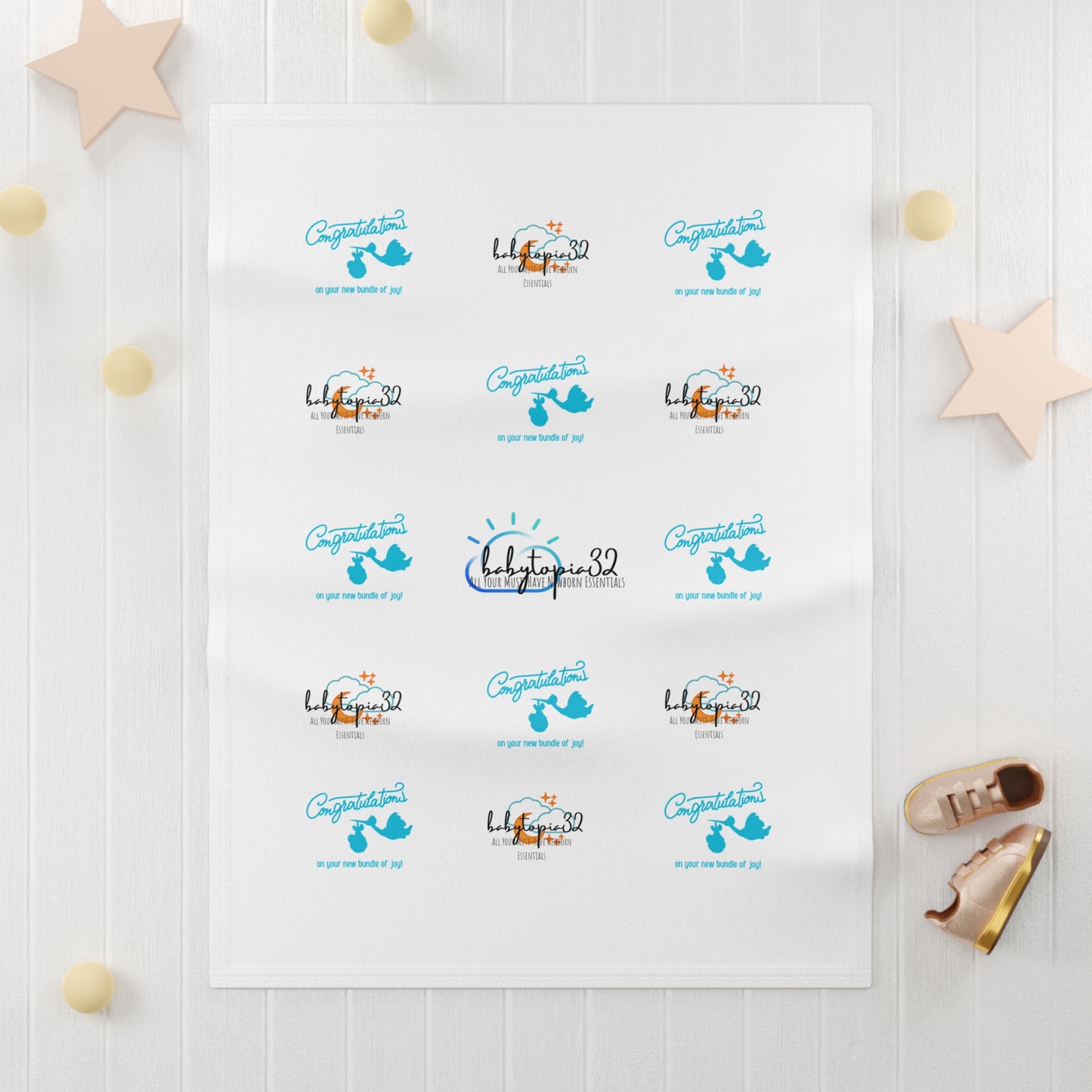 New Bundle of Joy Congratulations Baby Blanket — 30×40" Soft Fleece Newborn Gift