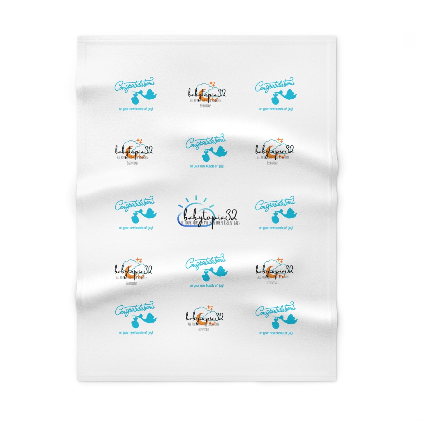 New Bundle of Joy Congratulations Baby Blanket — 30×40" Soft Fleece Newborn Gift