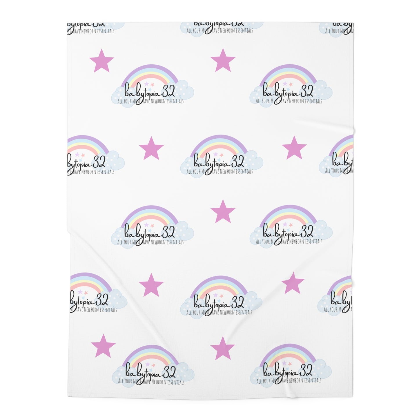 Rainbow Baby Swaddle Blanket — 30×40" Colorful Nursery Wrap | Newborn Gift & Milestone Photo Prop