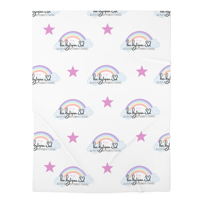 Rainbow Baby Swaddle Blanket — 30×40" Colorful Nursery Wrap | Newborn Gift & Milestone Photo Prop