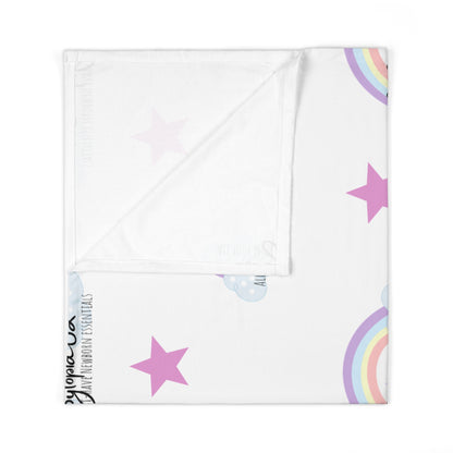 Rainbow Baby Swaddle Blanket — 30×40" Colorful Nursery Wrap | Newborn Gift & Milestone Photo Prop
