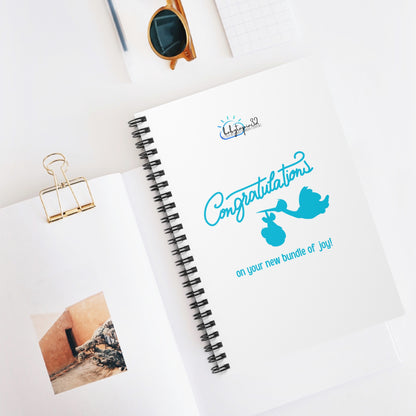 New Baby Congratulations Spiral Notebook — Ruled Journal & Baby Shower Keepsake Gift