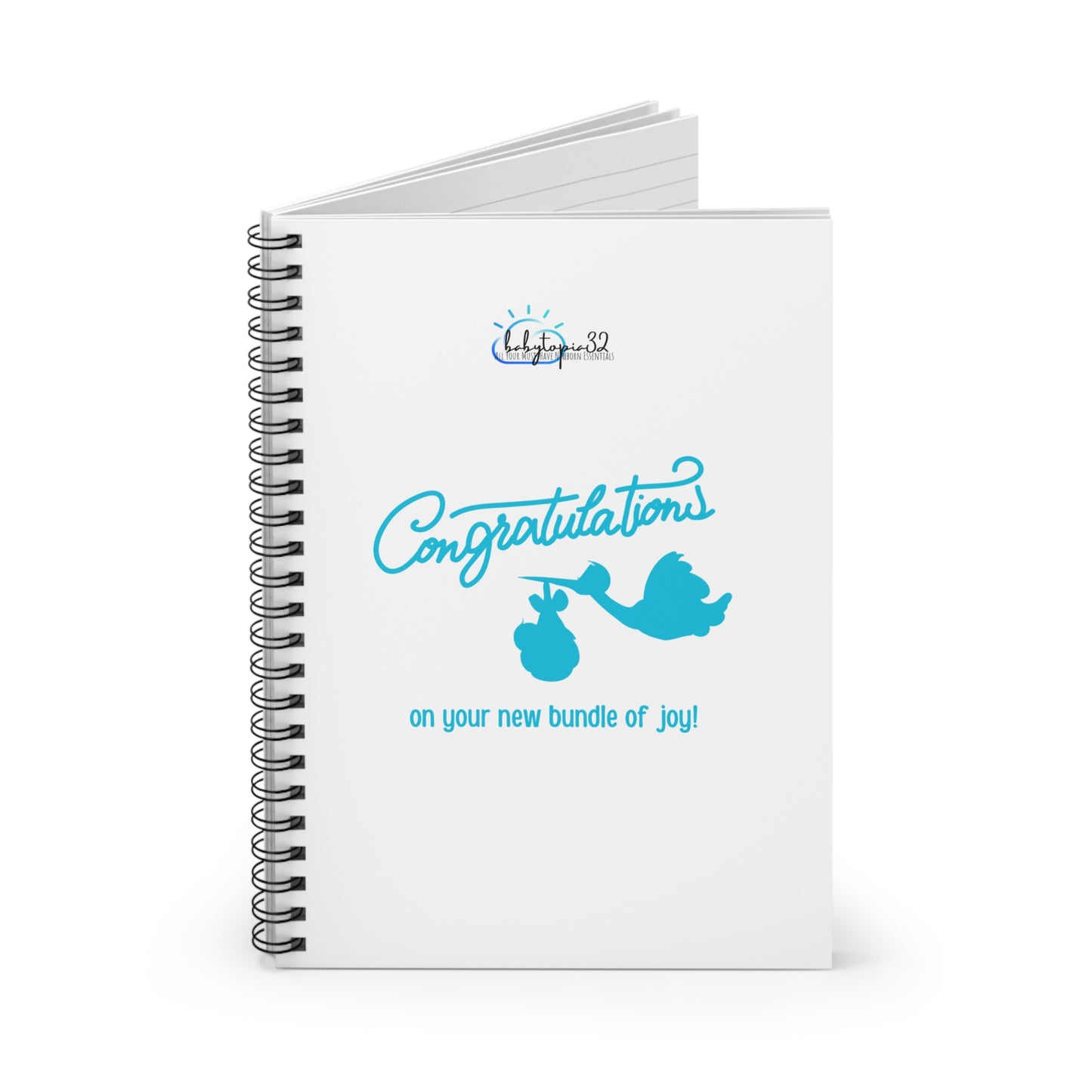 New Baby Congratulations Spiral Notebook — Ruled Journal & Baby Shower Keepsake Gift