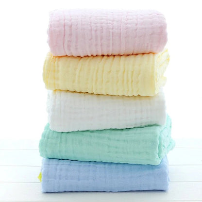 6-Layer Muslin Baby Swaddle Blanket — 105×105cm Soft Cotton Wrap, Bath Towel & Stroller Cover - Babytopia32