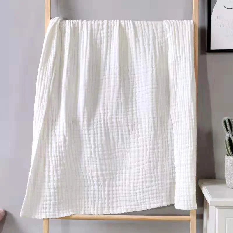 6-Layer Muslin Baby Swaddle Blanket — 105×105cm Soft Cotton Wrap, Bath Towel & Stroller Cover - Babytopia32