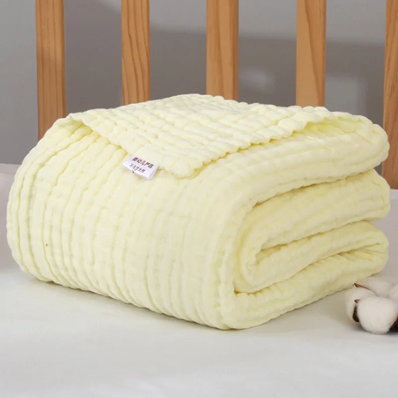 6-Layer Muslin Baby Swaddle Blanket — 105×105cm Soft Cotton Wrap, Bath Towel & Stroller Cover - Babytopia32