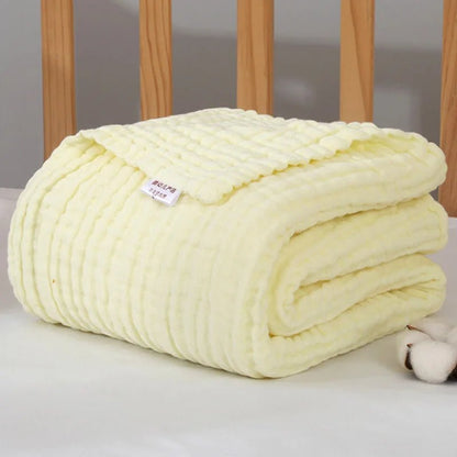 6-Layer Muslin Baby Swaddle Blanket — 105×105cm Soft Cotton Wrap, Bath Towel & Stroller Cover - Babytopia32
