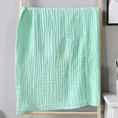 6-Layer Muslin Baby Swaddle Blanket — 105×105cm Soft Cotton Wrap, Bath Towel & Stroller Cover - Babytopia32