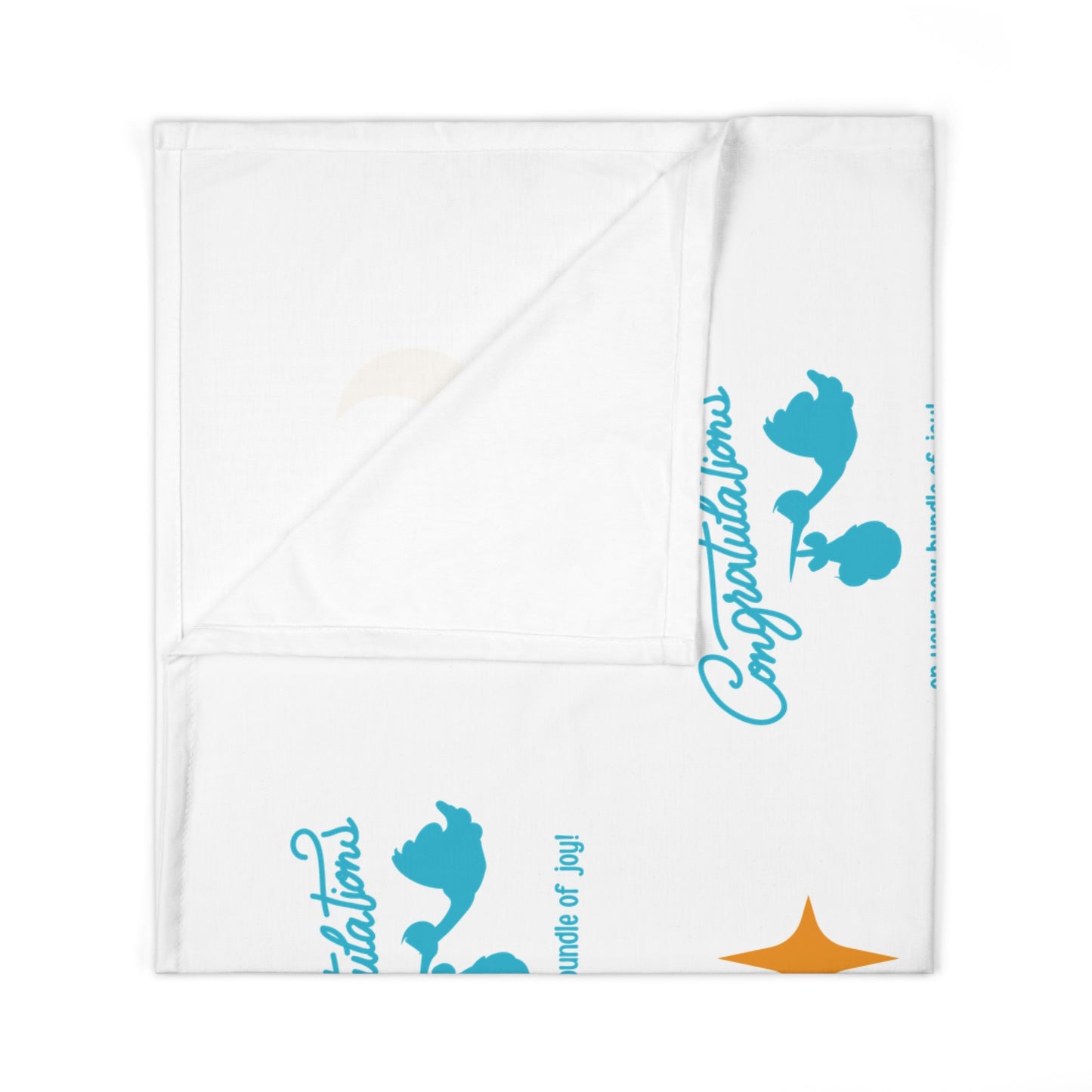 Congratulations New Baby Swaddle Blanket — 30×40" Jersey Wrap | Hospital Photo Prop & Newborn Gift
