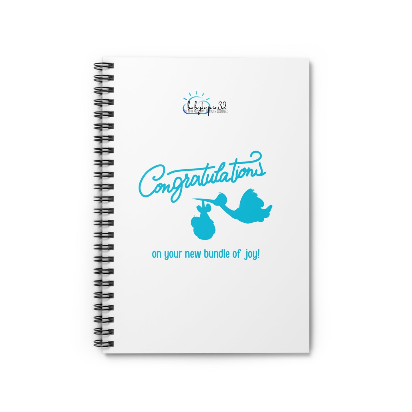 New Baby Congratulations Spiral Notebook — Ruled Journal & Baby Shower Keepsake Gift