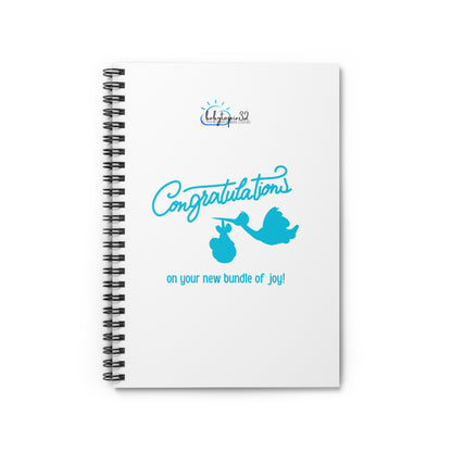 New Baby Congratulations Spiral Notebook — Ruled Journal & Baby Shower Keepsake Gift