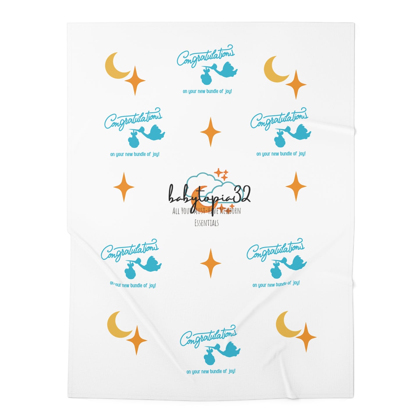 Congratulations New Baby Swaddle Blanket — 30×40" Jersey Wrap | Hospital Photo Prop & Newborn Gift