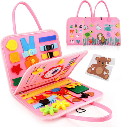 Montessori Toddler Busy Board — Sensory & Motor Skills Learning Toy for Kids Ages 3–6 | Autism-Friendly