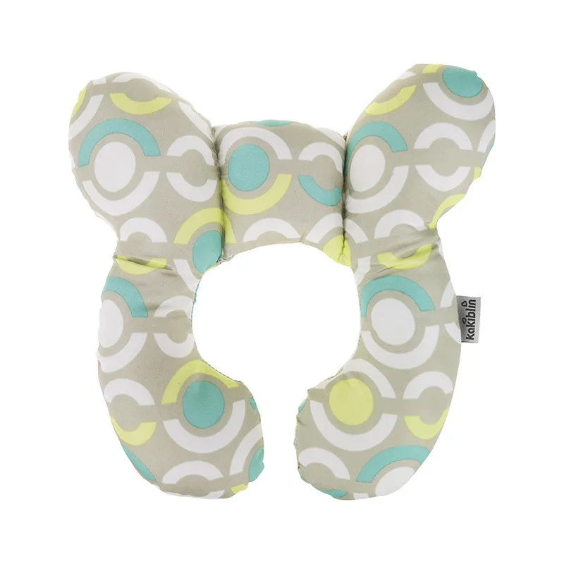 Neck pillow with circular pattern on a white background