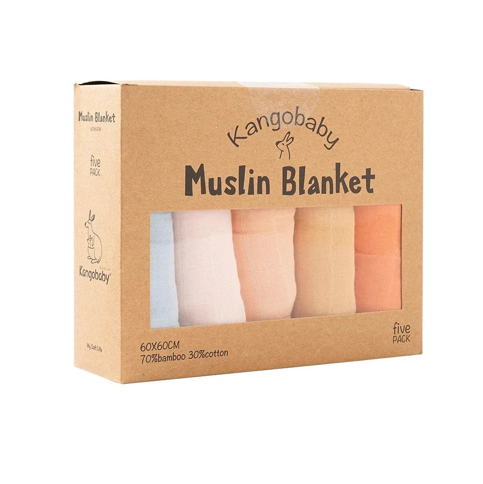 Kashubia Muslin Blanket packaging with product size dimensions displayed.