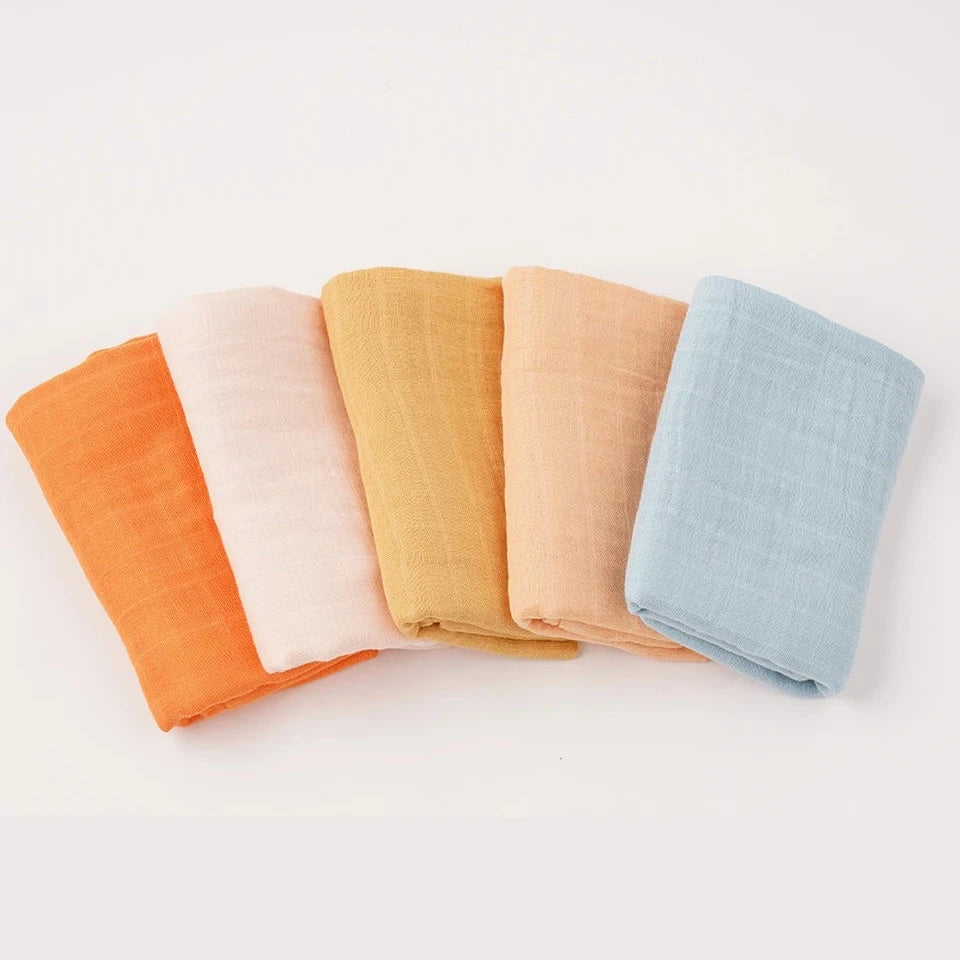 Set of colorful cloths on a white background