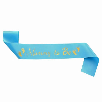 Baby Shower Mom-to-Be Sash & Tinplate Badge Combo Kit – Gender Reveal Party Set
