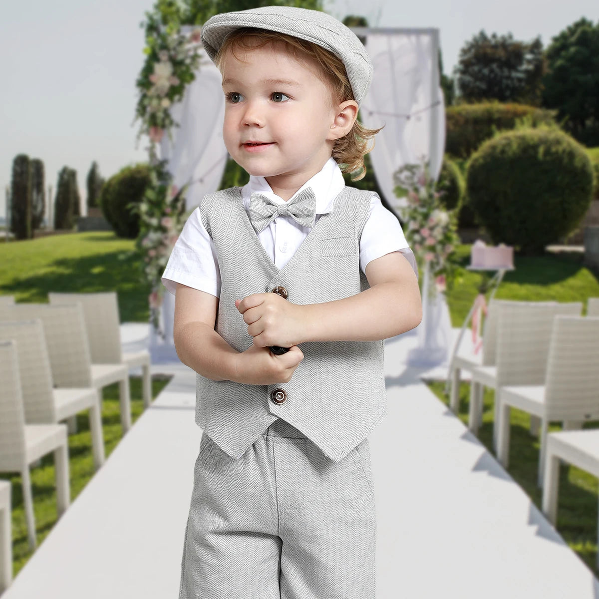 Toddler Boy 3-Piece Formal Suit Set – Wedding, Birthday & Party Outfit (12M–6Y)