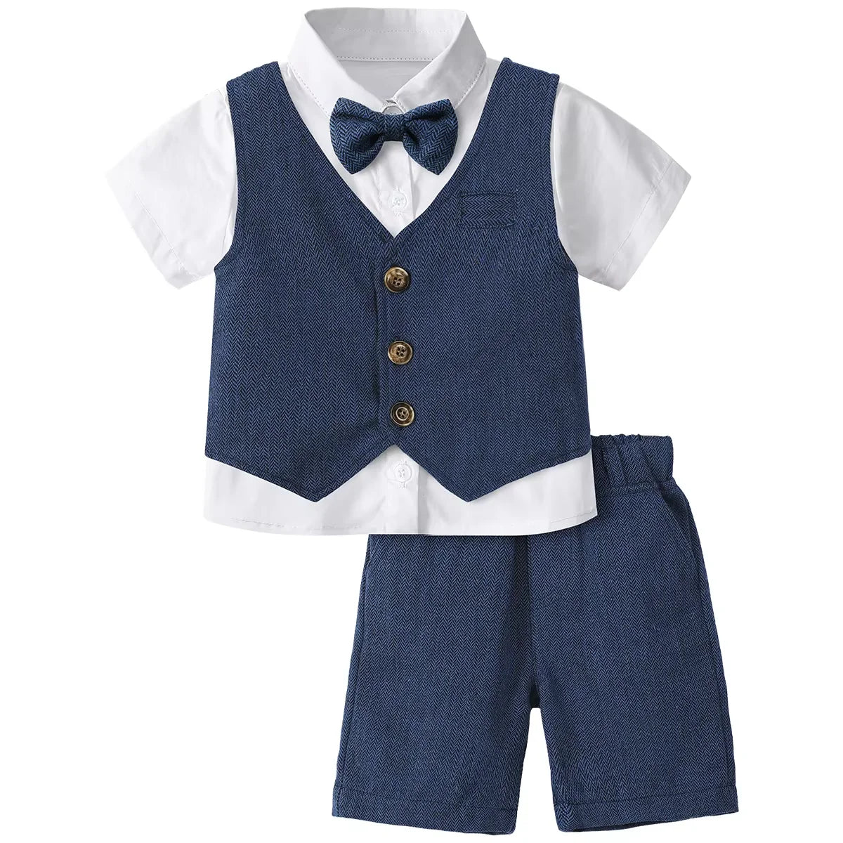 Toddler Boy 3-Piece Formal Suit Set – Wedding, Birthday & Party Outfit (12M–6Y)