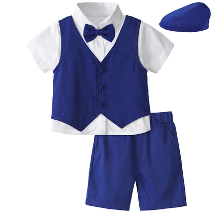 Toddler Boy 3-Piece Formal Suit Set – Wedding, Birthday & Party Outfit (12M–6Y)
