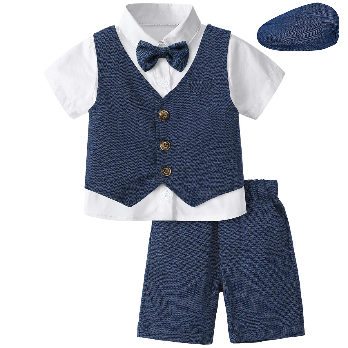 Toddler Boy 3-Piece Formal Suit Set – Wedding, Birthday & Party Outfit (12M–6Y)