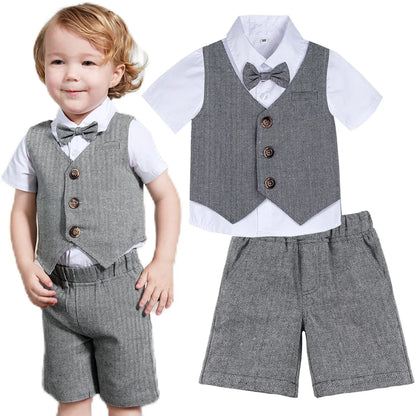 Toddler Boy 3-Piece Formal Suit Set – Wedding, Birthday & Party Outfit (12M–6Y)