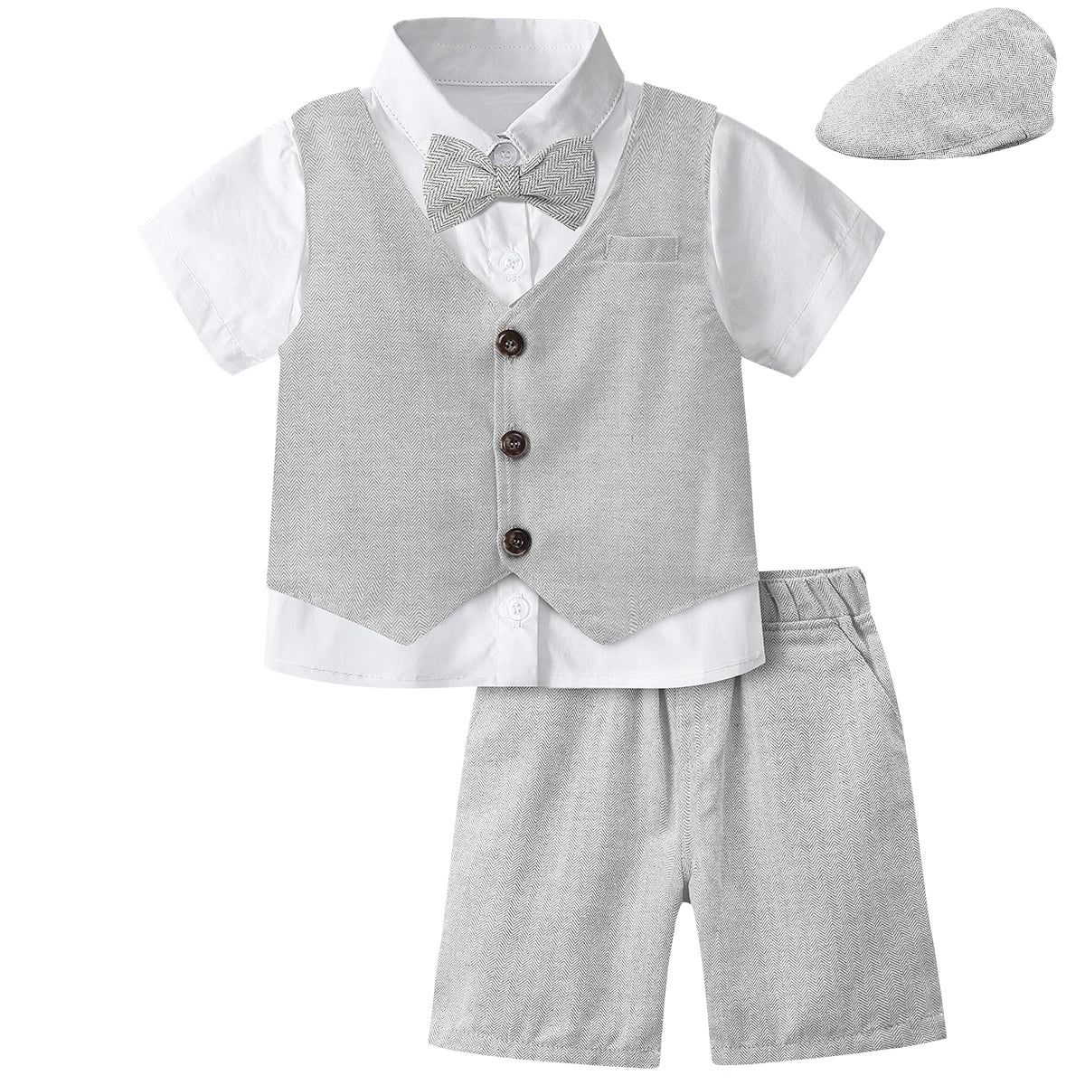 Toddler Boy 3-Piece Formal Suit Set – Wedding, Birthday & Party Outfit (12M–6Y)
