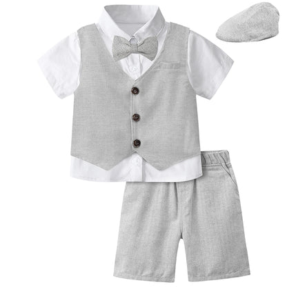 Toddler Boy 3-Piece Formal Suit Set – Wedding, Birthday & Party Outfit (12M–6Y)