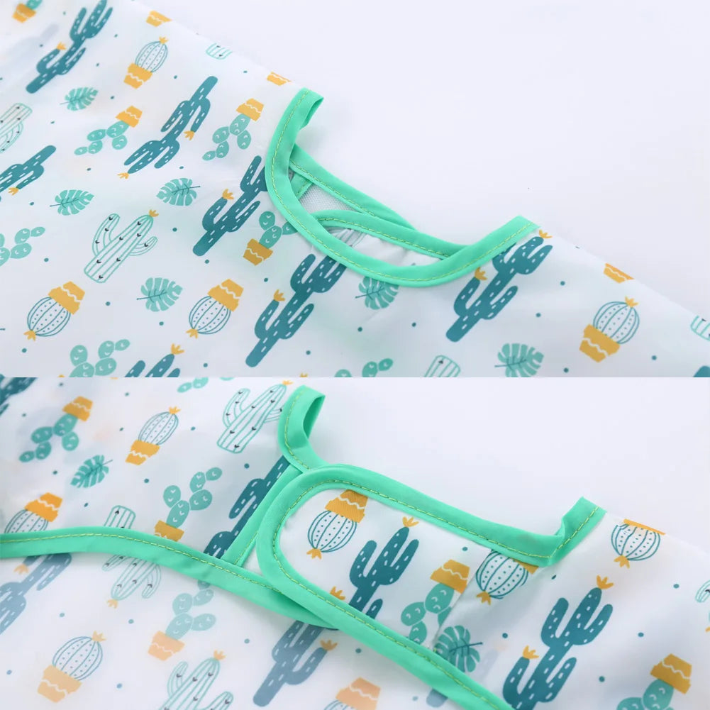 Green bikini with cactus pattern on a white background