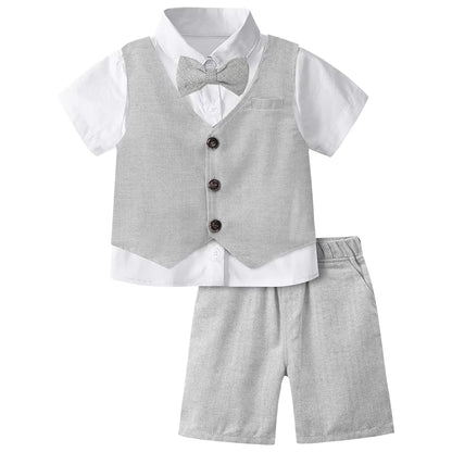 Toddler Boy 3-Piece Formal Suit Set – Wedding, Birthday & Party Outfit (12M–6Y)