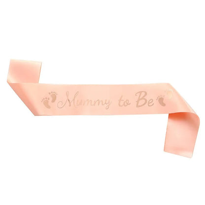 Baby Shower Mom-to-Be Sash & Tinplate Badge Combo Kit – Gender Reveal Party Set