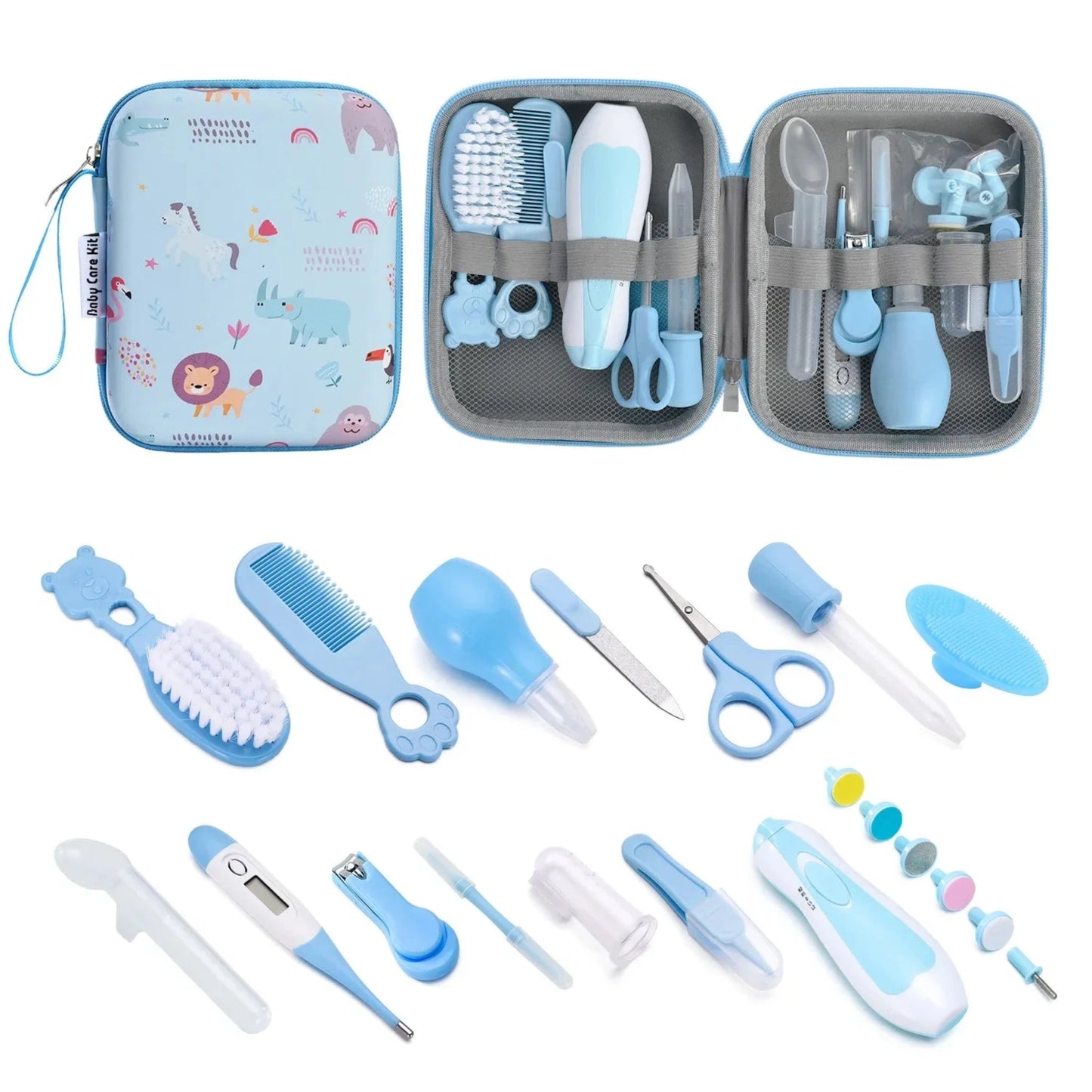Baby Care Kit 20-Piece Set – Nasal Aspirator, Nail Clipper, Scissors & Daily Cleaning Essentials - Babytopia32