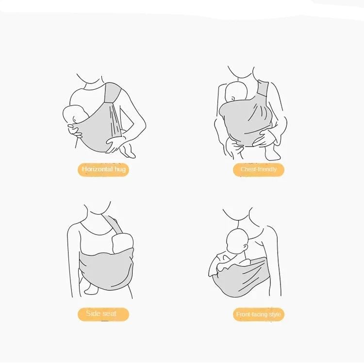 Baby Wrap Newborn Sling & Nursing Cover | Dual-Use Mesh Carrier for 0–36M - Babytopia32