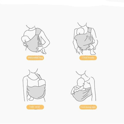 Baby Wrap Newborn Sling & Nursing Cover | Dual-Use Mesh Carrier for 0–36M - Babytopia32