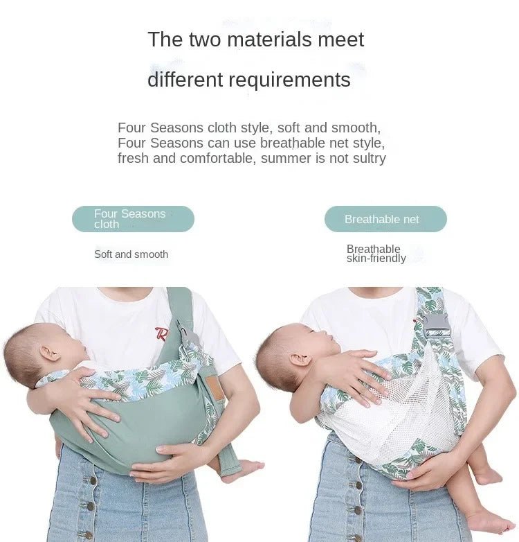 Baby Wrap Newborn Sling & Nursing Cover | Dual-Use Mesh Carrier for 0–36M - Babytopia32