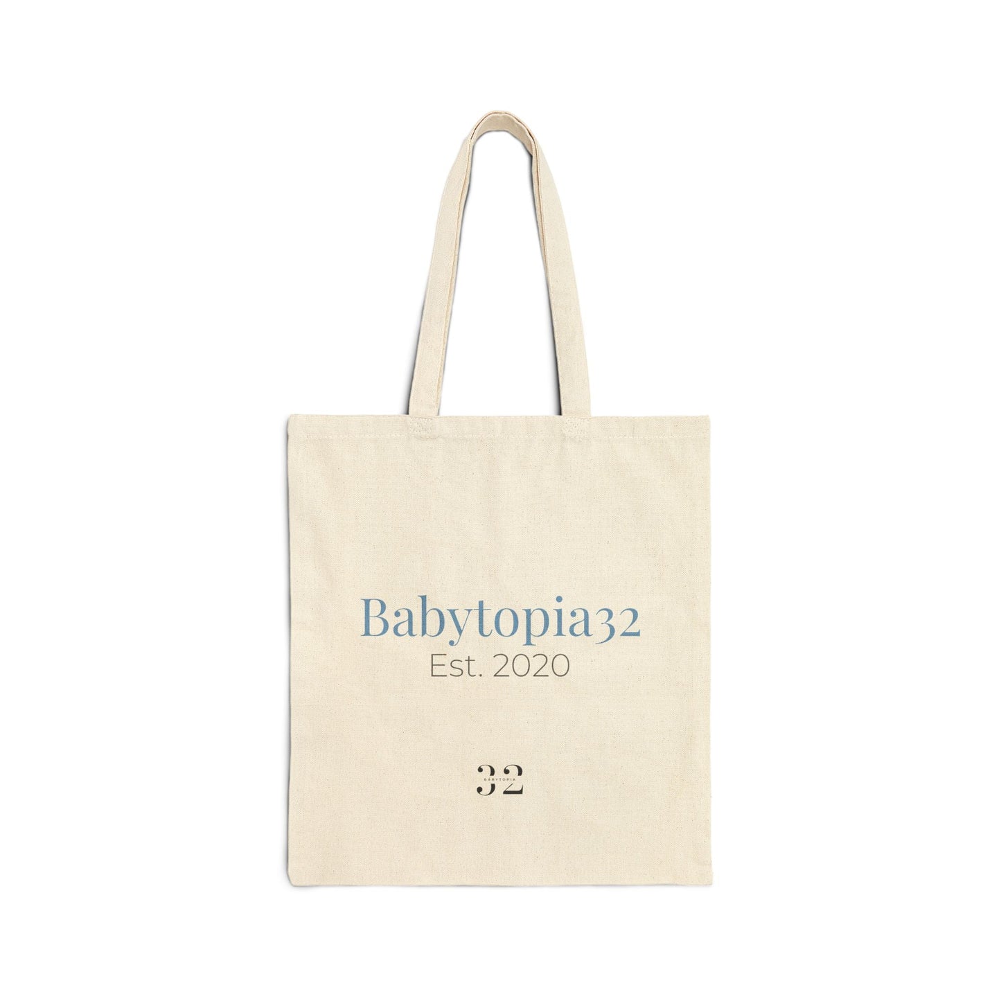 Babytopia32 logo Cotton Canvas Tote Bag | Brand Logo Tote - Babytopia32
