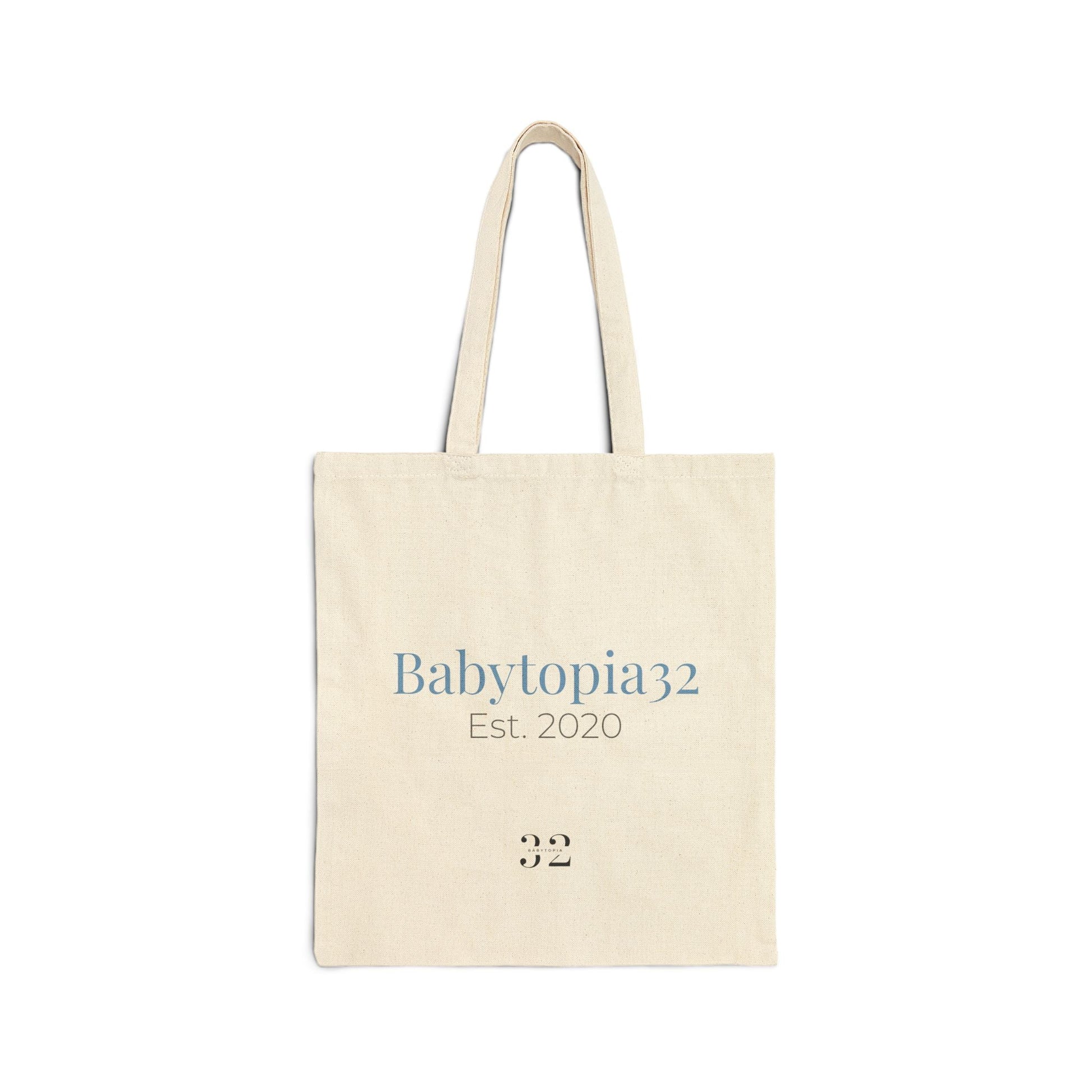 Babytopia32 logo Cotton Canvas Tote Bag | Brand Logo Tote - Babytopia32