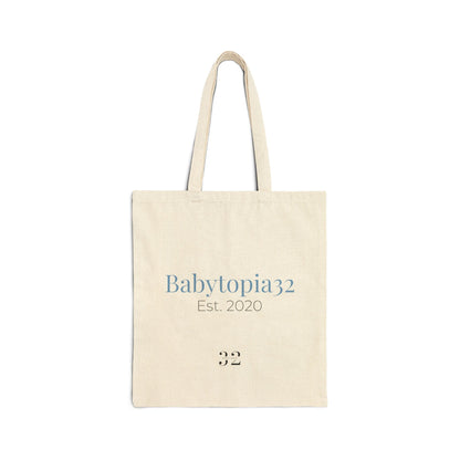 Babytopia32 logo Cotton Canvas Tote Bag | Brand Logo Tote - Babytopia32