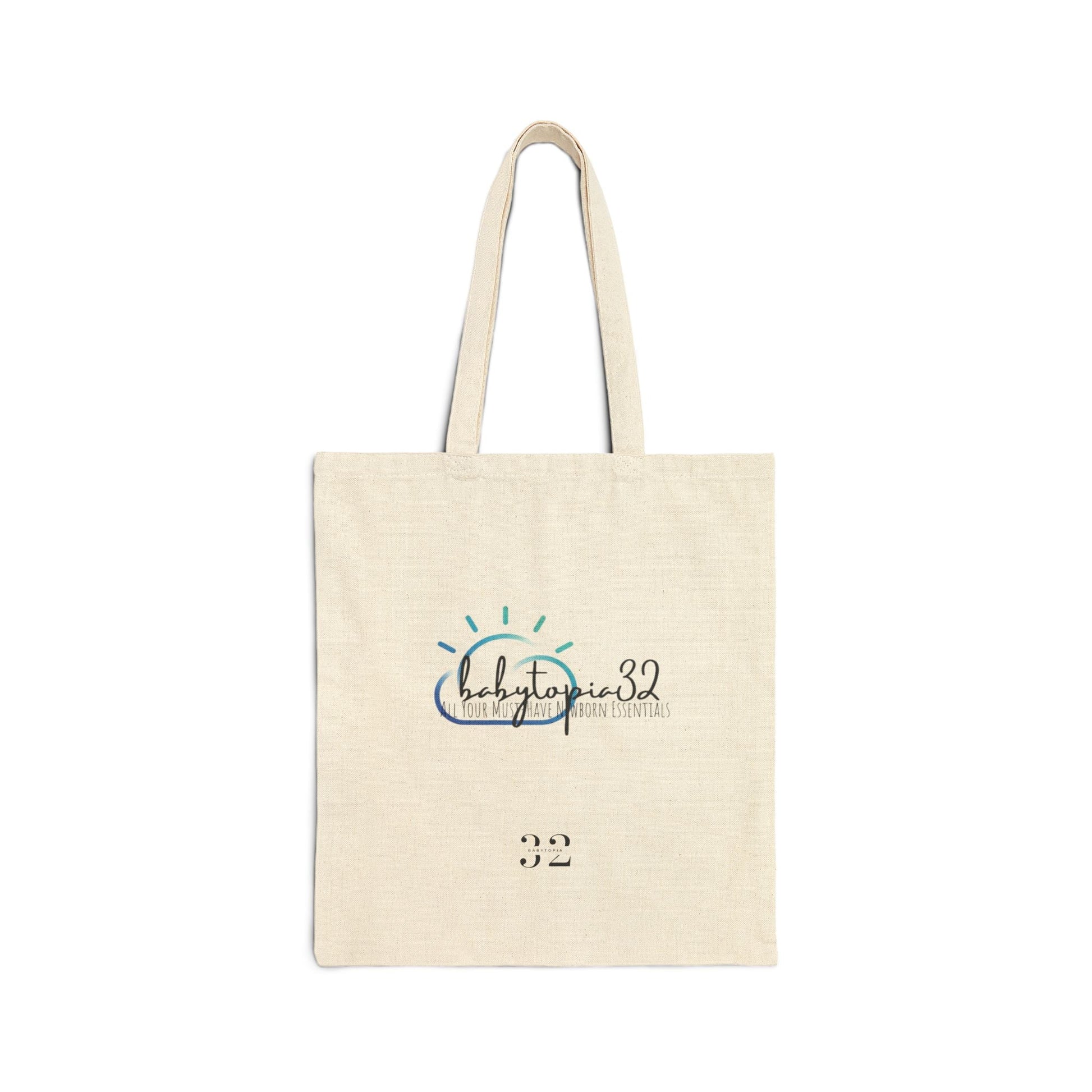 Babytopia32 logo Cotton Canvas Tote Bag | Brand Logo Tote - Babytopia32