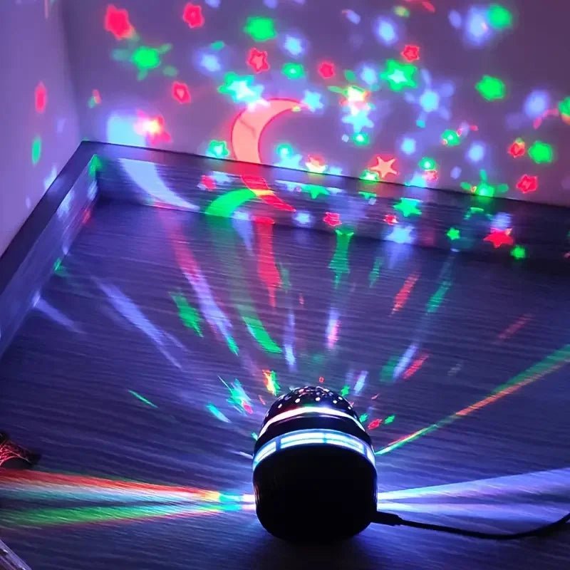 LED Starry Sky Night Light Projector — USB Star & Moon Lamp for Nursery, Bedroom & Home Decor - Babytopia32