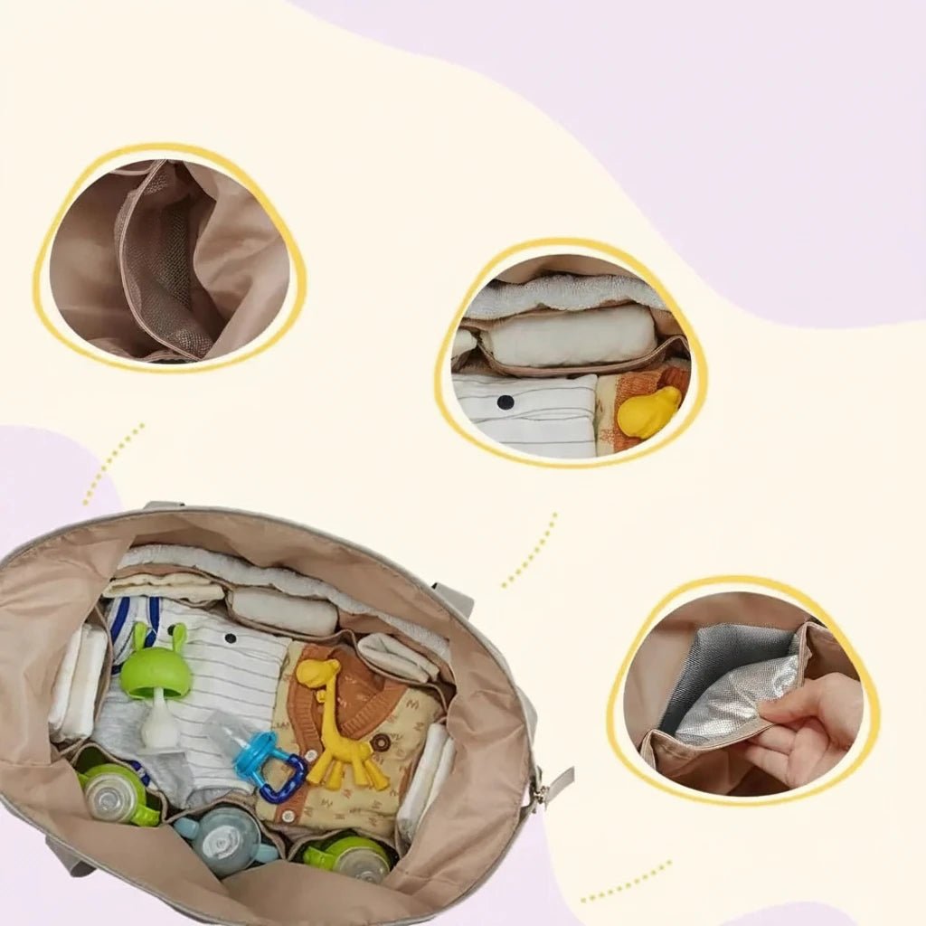 Multifunctional Mommy Diaper Bag | Large Capacity Stroller Organizer & Pacifier Storage - Babytopia32