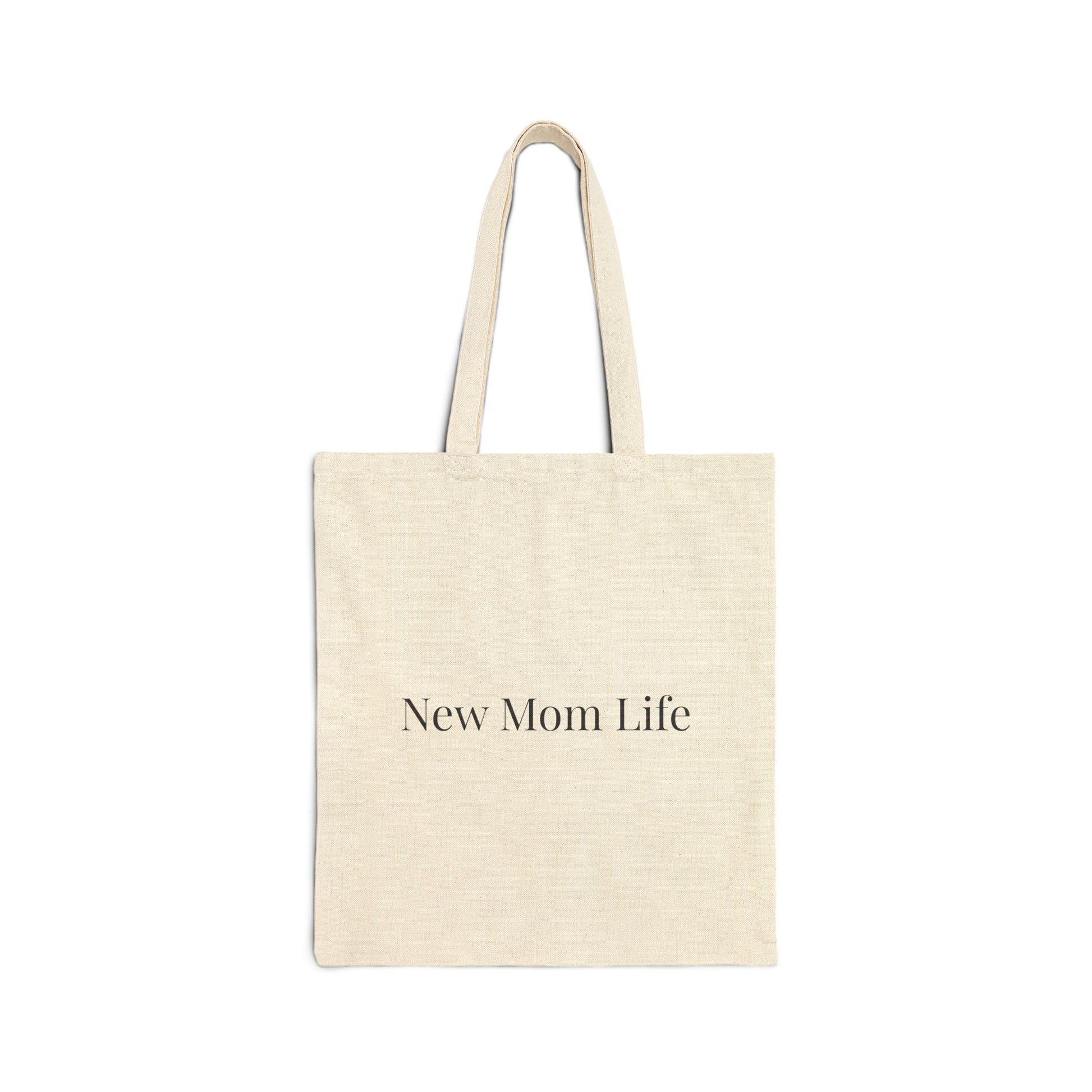 New Mom Life Tote bag | Cotton Canvas Mom Tote, Baby Essentials Shopper - Babytopia32