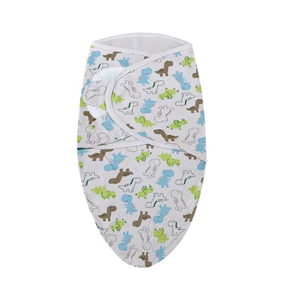 Newborn Swaddle Blanket & Hat Set — 100% Cotton Cartoon Print, Adjustable Wrap for 0–6 Months - Babytopia32